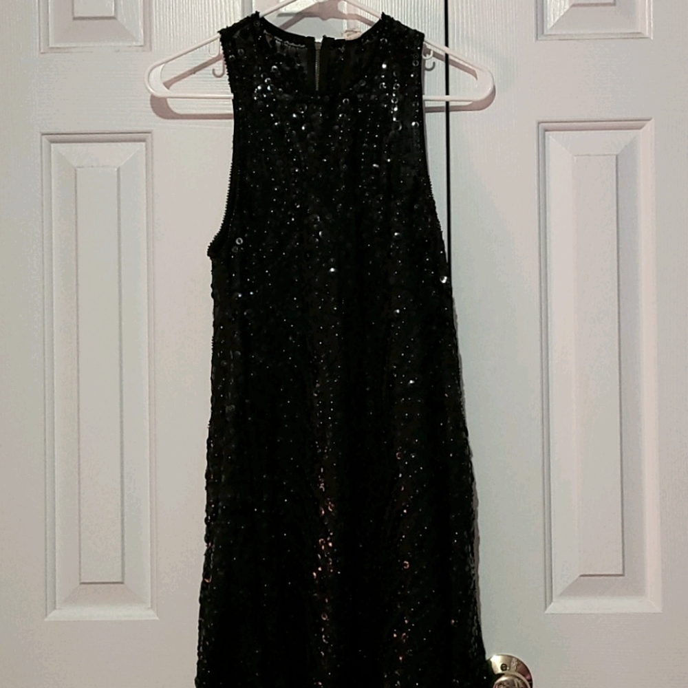 RAGA fully beaded tank mini dress NWT